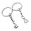 5 Pieces Keychain Keyring Door Car Key Chain Ring Tag Charms Supplies BO7Y7A Penguin view 1