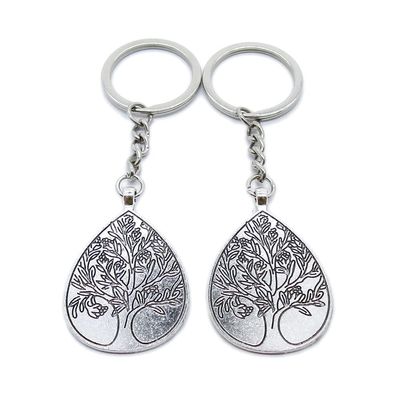 10 Pieces Keychain Keyring Door Car Key Chain Ring Tag Charms Supplies XO7N0F Life String Tree