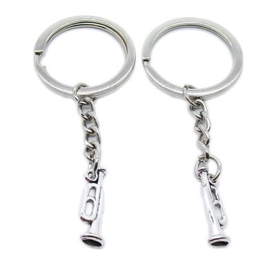 10 Pieces Keychain Keyring Door Car Key Chain Ring Tag Charms Supplies WK8B2K Horn Trumpet