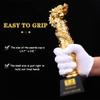 Award Trophies Trophies in Bulk with Engraving Prosperity Dragon Gold Plated Trophy, Resin Dragon Pillar Winner Statue, Customizable Prizes for Awards Ceremony, Free Typography view 4