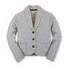 Hope & Henry Girls' Long Sleeve Shawl Collar Cable Sweater Blazer, 5, Gray Heather view 1