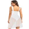 Kaerm Adult Halter Dance Dresses Sleeveless Color Block Modern Contemporary Ballet Dancewear White Large view 2