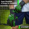Sportout Goalie Gloves, Goalkeeper Gloves with Finger Protection, Breathable Soccer Goalie Gloves, 4mm Latex, for Kids Youth and Adult(Green,10) view 2