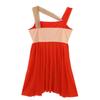 Kaerm Adult Halter Dance Dresses Sleeveless Color Block Modern Contemporary Ballet Dancewear Orange Large view 4