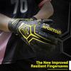 Sportout Goalie Gloves, Goalkeeper Gloves with Finger Protection, Breathable Soccer Goalie Gloves, 4mm Latex, for Kids Youth and Adult(Yellow,5) view 2