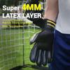 Sportout Goalie Gloves, Goalkeeper Gloves with Finger Protection, Breathable Soccer Goalie Gloves, 4mm Latex, for Kids Youth and Adult(Yellow,5) view 4