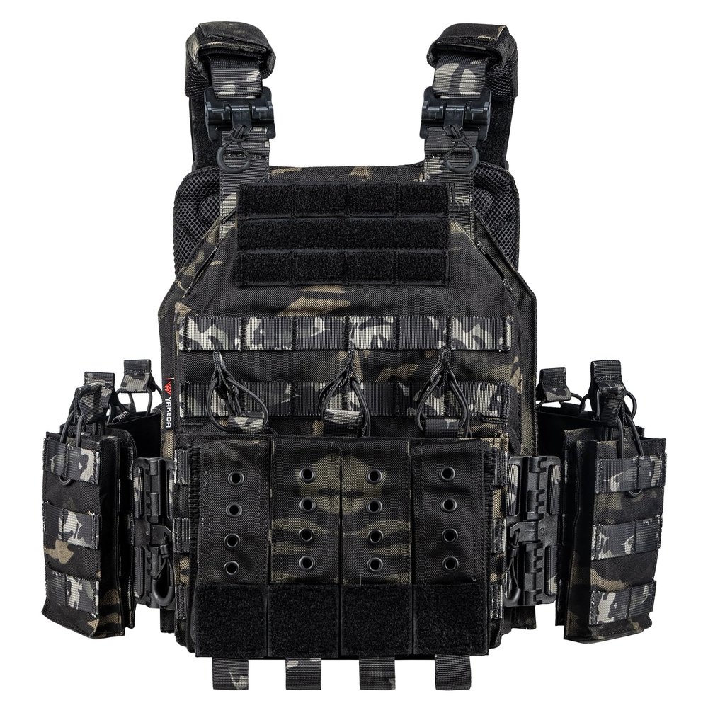 vAv YAKEDA CAMO Tactical Outdoor Carrier Vest (Black CP)