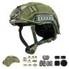 TacSnake Tactical Airsoft Paintball Fast Helmet with Helmet Cover, PJ Type Tactical Multifunctional Protective NVG Mount view 1