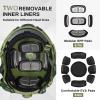 TacSnake Tactical Airsoft Paintball Fast Helmet with Helmet Cover, PJ Type Tactical Multifunctional Protective NVG Mount view 3