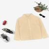 Boys' Long Sleeve Dress Shirts Classic Collared Button-Down Tshirt Solid Cotton Top with Chest Pocket White view 4
