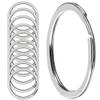 10PSC Upgraded Thickened Rustproof 304 Stainless Steel Key Rings 1 Inch/25mm for Car Keys DIY Durable for Outdoor Use, Silver view 1