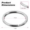 10PSC Upgraded Thickened Rustproof 304 Stainless Steel Key Rings 1 Inch/25mm for Car Keys DIY Durable for Outdoor Use, Silver view 4