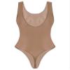 TSSOE Women's Glossy One Piece Swimsuits High Cut Leg Thong Cheeky Sexy Bathing Suits for Women Swimwear Coffee X-Large view 4