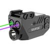 SOLOFISH 500 Lumens Pistol Light with Purple Green Laser Sight and Strobe Tactical Flashlight Combo, Rechargeable Weapon Light and Beams for Guns/Handguns W/a Rail view 1