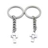 10 Pieces Keychain Keyring Door Car Key Chain Ring Tag Charms Supplies KF7T1J Love Heart Cross view 1