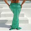 Zoestar Mermaid Long Skirt Beach Fish Scale Skirts Party Club Costume for Women (Green, Small) view 2