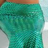 Zoestar Mermaid Long Skirt Beach Fish Scale Skirts Party Club Costume for Women (Green, Small) view 3