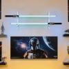 TOPNEW Lightsaber Wall Mount,Lightsaber Stand Holder Display Acrylic Light Saber Rack Suitable for Swords, Light Saber, Gift for Lightsaber Collectors(Transparent) view 2