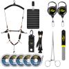 SF Fly Fishing Lanyard Neck loaded Necklace Adjustable Include Tippet, Plier, Zinger Retractor, Nippers, Hook Sharpener, Fly Patch & Floatant Bottle Holder view 2
