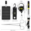 SF Fly Fishing Lanyard Neck loaded Necklace Adjustable Include Tippet, Plier, Zinger Retractor, Nippers, Hook Sharpener, Fly Patch & Floatant Bottle Holder view 3