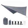 XIANGBINXUAN Tent Tarps Waterproof Hammock Shelter, Premium Lightweight Ripstop Nylon Cover UV Protection Durable Portable for Camping, Hiking, Picnic and Outdoor Activities (Gray) view 1