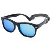 Hycredi Flexible Polarized Baby Sunglasses with Strap for Newborn Infant Boys Girls Age 0-24 Months-Black/Blue Mirrored