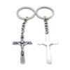 5 Pieces Keychain Keyring Door Car Key Chain Ring Tag Charms Supplies LG0Y7V INRI Cross view 1