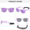 Hycredi Flexible Polarized Baby Sunglasses with Strap for Newborn Infant Boys Girls Age 0-24 Months-Green/Green Mirrored+Matte Purple/Purple Mirrored view 4