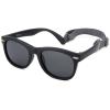 Hycredi Flexible Polarized Baby Sunglasses with Strap for Newborn Infant Boys Girls Age 0-24 Months-Matte Black/Grey