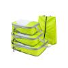 4pcs/Set Portable Travel Storage Bag Suitcase Organizer Set Extensible Packing Mesh Bags for Clothing Underwear Shoes (Green) view 2