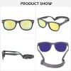 Hycredi Flexible Polarized Baby Sunglasses with Strap for Newborn Infant Boys Girls Age 0-24 Months-Matte Gray/Gold Mirrored view 4