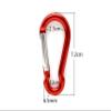 3dancraftit Carabiner Clips Keychain Clasp Spring Snap Hook Key Ring Aluminium 2.83 Inches / 7.2cm Red AB111 view 2