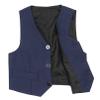 Manyakai Kids Boys Solid Color Formal Suit Vest Dressy Waistcoat Gentleman Wedding Party Outfits Navy Blue 7-8 Years view 1