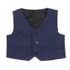 Manyakai Kids Boys Solid Color Formal Suit Vest Dressy Waistcoat Gentleman Wedding Party Outfits Navy Blue 7-8 Years view 2