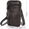Feilx Men's Leather Fashion Phone Pouch Belt Bag Shoulder Crossbody Fanny Pack Travel Shoulder Waist Bag (Color : A, Size : 13 * 1 * 21cm) view 2