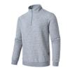 YuKaiChen Men's Long-Sleeve Quarter-Zip Casual Sweatshirt Square Pattern Lightgray XL view 1