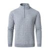 YuKaiChen Men's Long-Sleeve Quarter-Zip Casual Sweatshirt Square Pattern Lightgray XL view 2