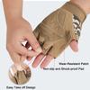 FIORETTO Fingerless Gloves for Airsoft Shooting Half Finger Hunting Hiking Cycling Driving Motorcycle Climbing Work Gloves Yellow Camo XX-Large view 2