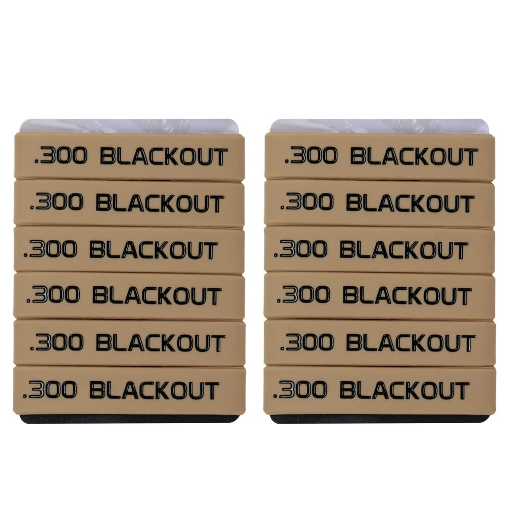 Aolamegs 12 Pack 300 Blackout Magazine Marking Bands (Khaki-Black)