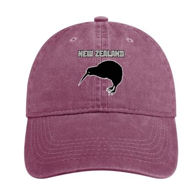 New Zealand Kiwi Bird Design Denim Cap Cotton Baseball Hat Adjustable Vintage for Men Women