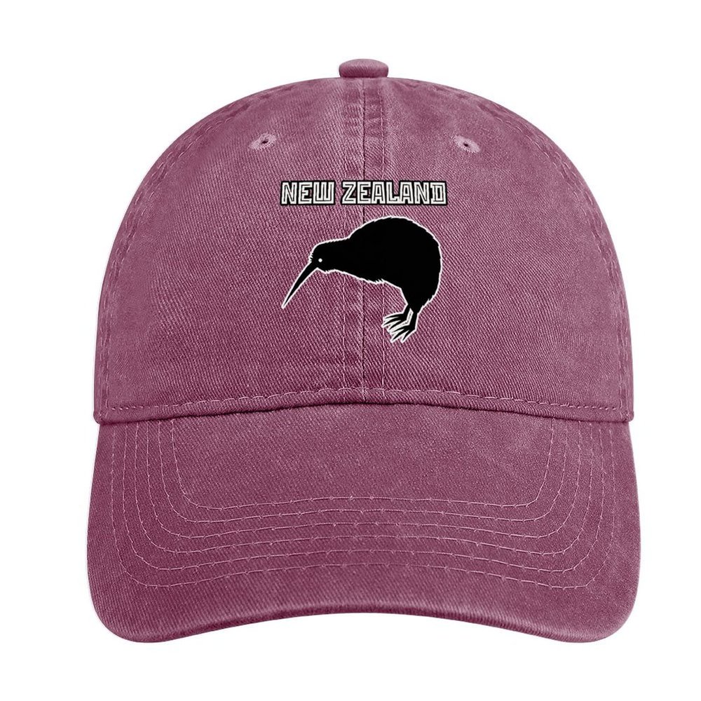 New Zealand Kiwi Bird Design Denim Cap Cotton Baseball Hat Adjustable Vintage for Men Women