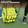 Tourna Ballport 120 with Wheels Tennis Ball Pick-Up Hopper, Black view 2