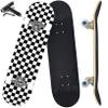 ANYFUN Pro Complete Skateboards for Beginners Girls Boys Kids Youths Teens Adults 31"x8" Skate Boards 7 Layers Canadian Maple Double Kick Deck Concave Longboard (Checkerboard) view 1