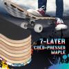 ANYFUN Pro Complete Skateboards for Beginners Girls Boys Kids Youths Teens Adults 31"x8" Skate Boards 7 Layers Canadian Maple Double Kick Deck Concave Longboard (Checkerboard) view 4