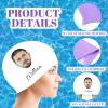 Custom Swim Cap with Your Photo Personalized Silicone Swim Cap for Men and Women Swimming, Flexible Adult Swimmers Cap for Short and Medium Length Hair view 2