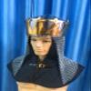 ARTIZANSTORE Medieval King Arthur Helmet with Av Entail, Chain Silver Mail Helmet Larp Armor Halloween Costume view 1