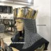 ARTIZANSTORE Medieval King Arthur Helmet with Av Entail, Chain Silver Mail Helmet Larp Armor Halloween Costume view 4