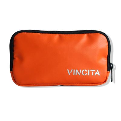 Vincita Essentials Case Tarpaulin - Cycling Wallet Made from Tough Water-Repellant Fabric -Storage Pouch - For Road Bike Cyclist to Store Spare Tubes, Keys, Cards and Phone (Orange)
