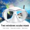 Adult Scuba Diving Mask, Anti-Fog Snorkel Goggles Tempered Glass Swim Mask Goggles with Nose Cover Professional Snorkeling Gear for Diving Snorkeling (White) view 4