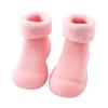 EnJoCho Kids Non Slip Shoes Kids Toddler Baby Boys Girls Solid Warm Knit Soft Sole Rubber Shoe Socks Slipper Socks (Pink, 22) view 1